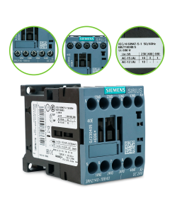 Contator Auxiliar Siemens 4NA 24Vcc 3RH21401BB40 E 1