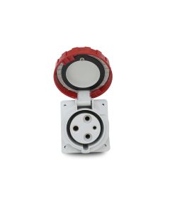 Tomada Industrial de Embutir 2P+T 63A 380V 9h IP66/67 Scame 1