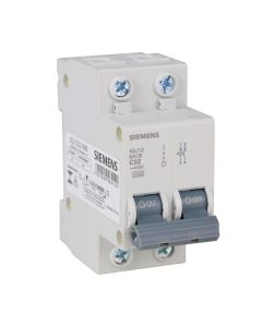 Disjuntor Bipolar 32A Curva C Siemens C32 Mini DIN 5kA ( 5SJ1 )