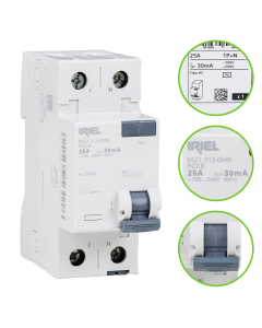 Interruptor DR Diferencial Residual Iriel Bipolar 25A 30mA (Siemens/IRIEL) 1