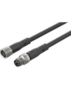 Cabo de Transmissão Festo M8 4 pinos Fêmea/Macho 0,3M EX NEBL 1