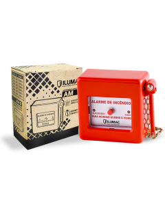 Acionador Manual de Alarme  Ilumac Quebra Vidro com Martelo 1