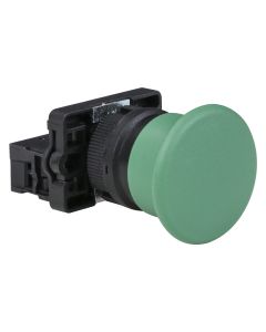 Botão de Emergência Tipo Cogumelo Com Trava Verde 1NA