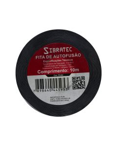 Fita Isolante de Autofusão Preto 10 Metros Sibratec
