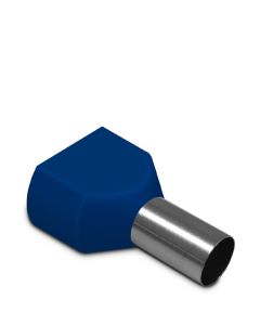 Terminal Tubular Duplo Cabos 16mm² Azul TE1614 100UN 1