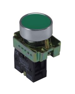 Botão de Pulso Metalico Verde 1NA 1