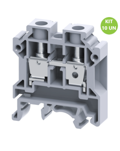 Borne de Passagem Connectwell 10mm Tipo Parafuso Cinza 10UN