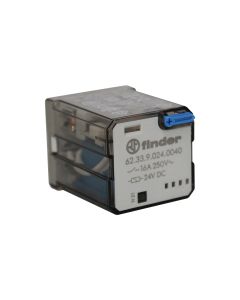 Rele de Potência 24V Finder 16A 3NAF Botão de Teste 62.33 2