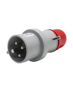 Plugue Industrial 3P + T 16A 380V 6h IP44 Scame Vermelho 1