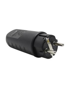 Plugue Macho Móvel Padrão Europeu Scame 16A 220V 2P+T Preto