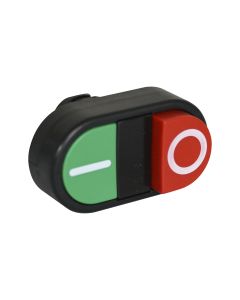 Botão Duplo Liga Desliga com Ressalto View Tech Frontal 1