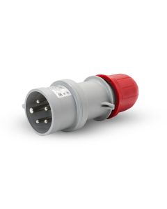 Plugue Industrial 3P+N+T 16A 380V 6h IP44/54 Scame Vermelho 1