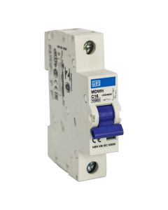 Disjuntor Monopolar 16A Curva C Weg C16 Mini DIN 10kA MDWH