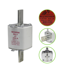 Fusivel NH Ultra Rapido aR 200A Negrini NH 2 200 500 UR EP 1