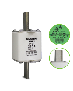 Fusivel NH Retardado gL / gG 225A Negrini NH 2 225 500 EP 1