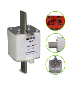 Fusivel NH Ultra Rapido aR 355A Negrini NH 3 355 500 UR EP 1