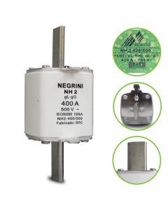 Fusivel NH Retardado gL / gG 400A Negrini NH 2 400 500 EP 1