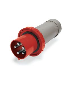 Plugue Industrial 4P+T 63A 380V 6h IP67 IK10 Scame Vermelho