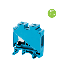 Borne de Passagem Connectwell 16mm Tipo Parafuso Azul 10UN