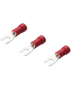 Terminal Forquilha Vermelho para Cabo 1,5mm² 1.25-4