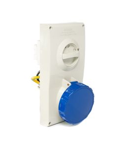 Tomada Industrial com Bloqueio 3P + T 63A 220V 9h Scame Azul 2