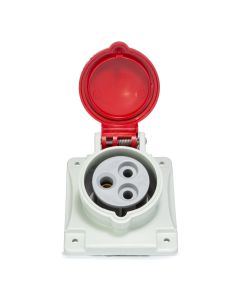 Tomada Industrial 2P + T 16A 380V 9h IP44/54 Scame 1