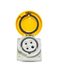 Tomada Industrial 3P + T 16A 100V 4h IP66/67 Scame Amarela 1