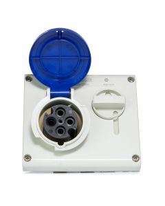 Tomada Industrial com Bloqueio 3P + T 16A 220V 9h IP44 Scame 1