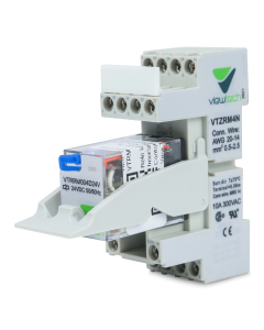 Rele Modular de Interface 24Vcc 5A 4 Contatos Reversores View Tech
