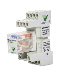 Rele Industrial Modular 24Vcc 5A 4NAF Reversíveis View Tech * 1