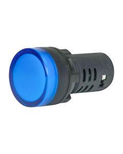 Sinaleiro LED View Tech 220Vcc/Vca Azul 22mm Monobloco