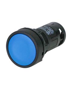 Botão de Pulso 22mm Azul 1NA+1NF com Retenção View Tech