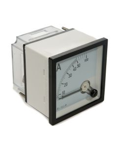 Amperímetro Analógico 72x72mm Medição Direta 50A Sibratec